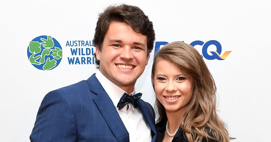 Bindi Irwin poses for a photo with fiance Chandler Powell at the annual Steve Irwin Gala Dinner at Brisbane Convention & Exhibition Centre on November 09, 2019 in Brisbane, Australia. (Photo by Bradley Kanaris/Getty Images)