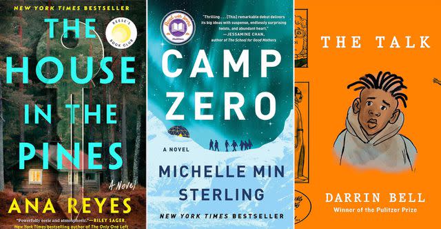 <p>Amazon</p> 'The House in the Pines' by Ana Reyes, 'Camp Zero' by Michelle Min Sterling and 'The Talk' by Darrin Bell