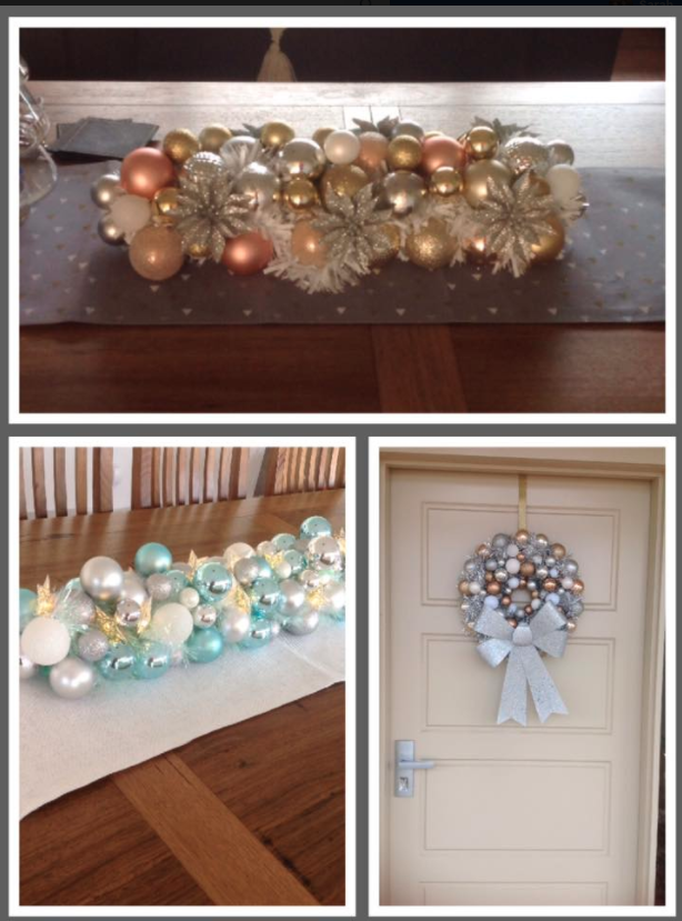 This mum improvised and made a table wreath. Photo: Facebook