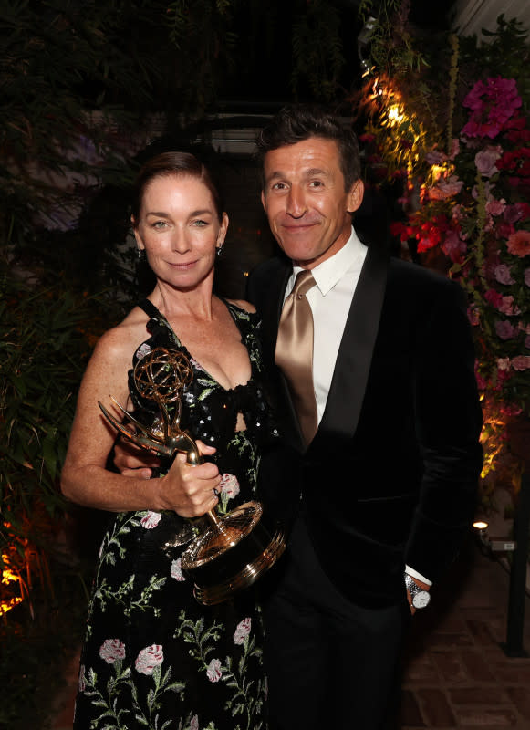 Julianne Nicholson with her Emmy<p>Getty Images</p>