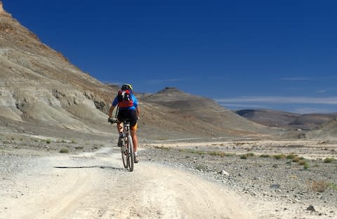 A cyclist in the Atlas Mountains - Credit: istock