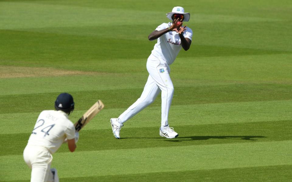 Joe Denly gifted the simplest of catches off Roston Chase - GETTY IMAGES