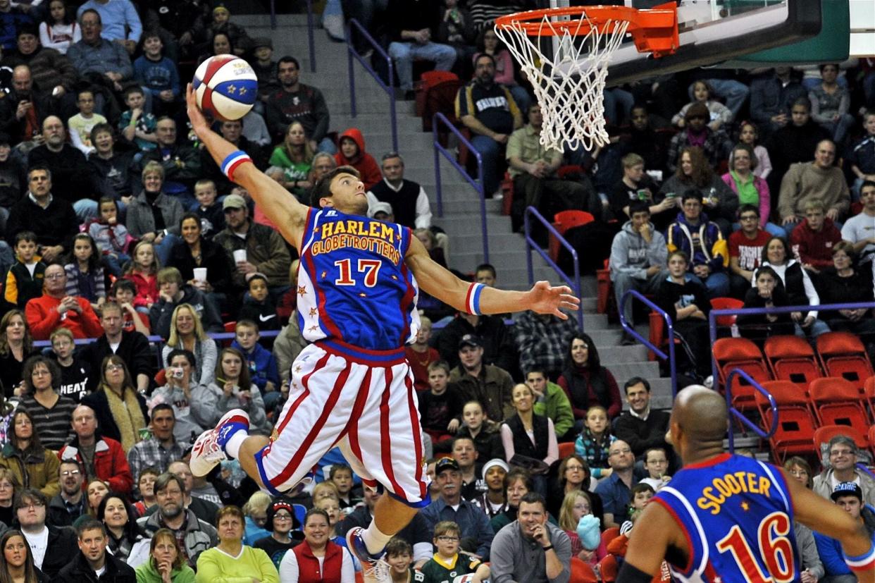The Harlem Globetrotters will be playing at the Canton Memorial Civic Center on Jan. 23.