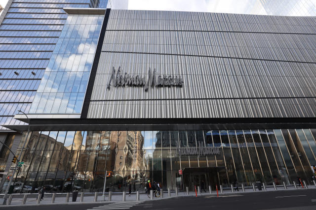 Louis Vuitton boutique in the closing Neiman Marcus store in Hudson Yards  in New York on Friday, August 21, 2020. In bankruptcy, Neiman Marcus is  vacating their location in Hudson Yards where