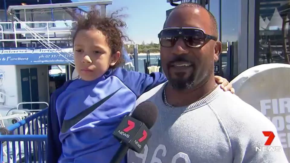 This delighted family travelled all the way from the US. Source: 7 News