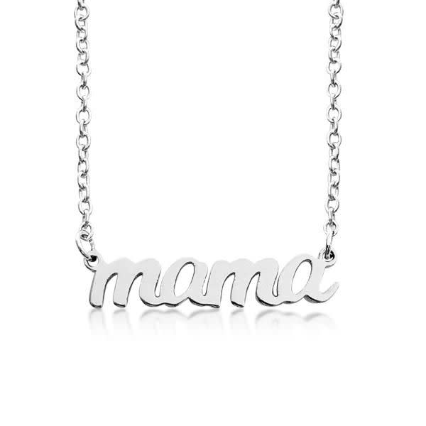 Sterling Silver Mama Nameplate Necklace