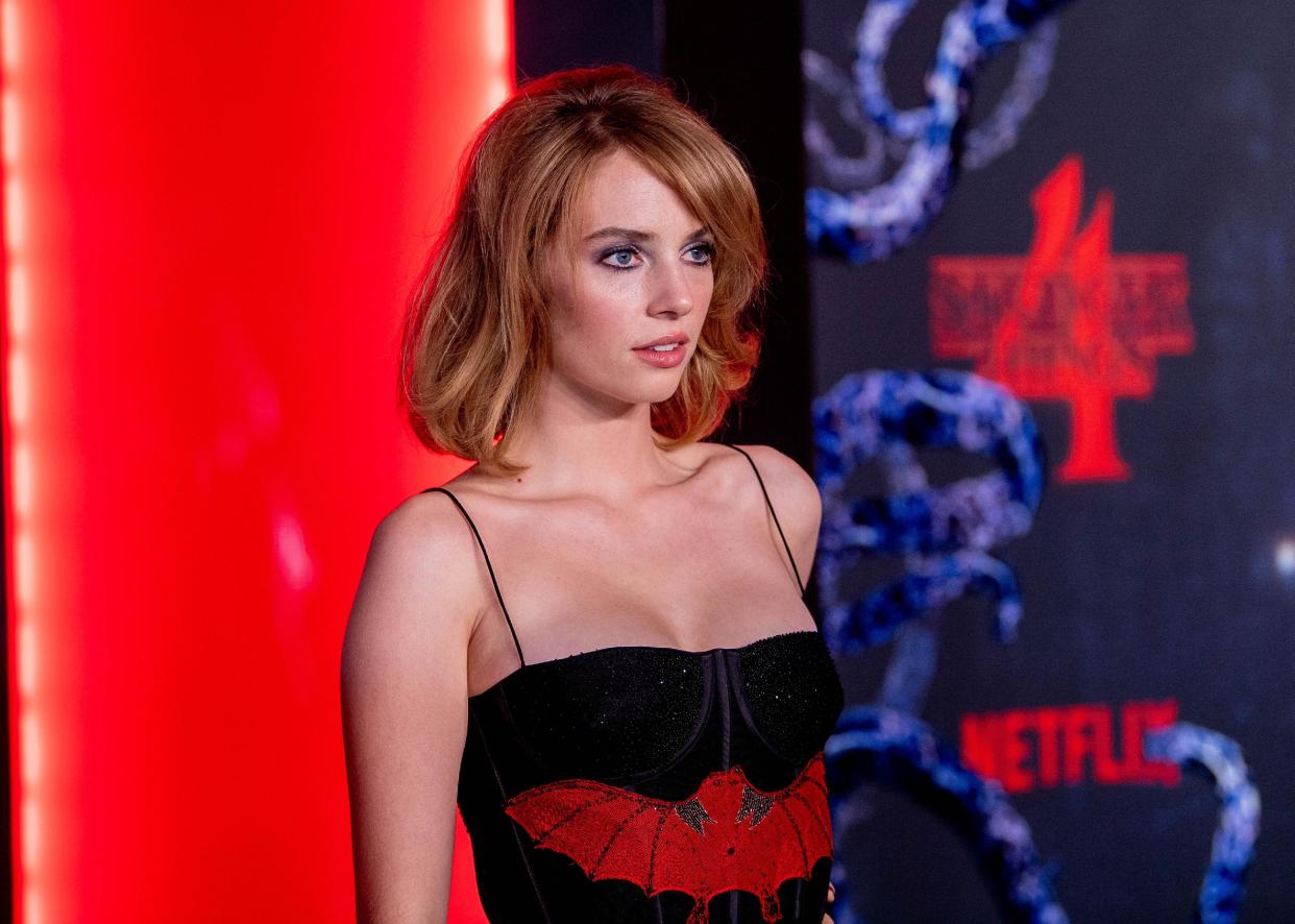 Maya Hawke attends Netflix's "Stranger Things" season 4 premiere.