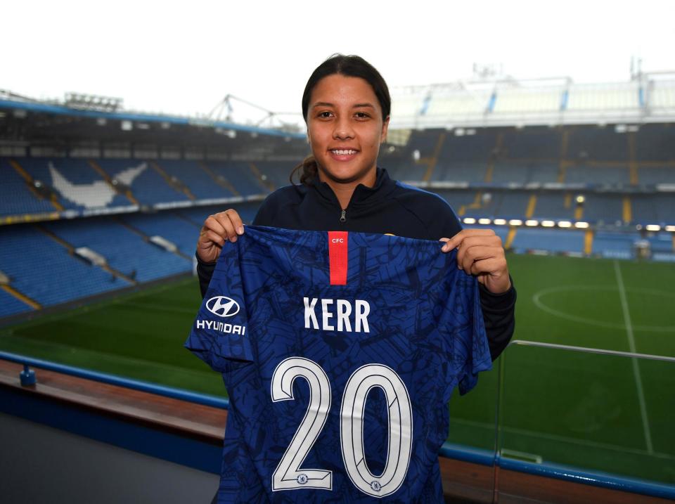 Sam Kerr has signed for Chelsea: Getty