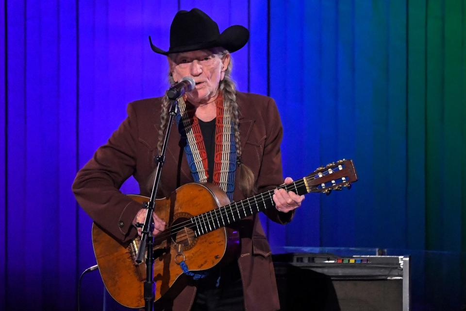 In this Nov. 13, 2019, file photo, Willie Nelson performs in Nashville, Tenn. (AP Photo/Mark J. Terrill, File)