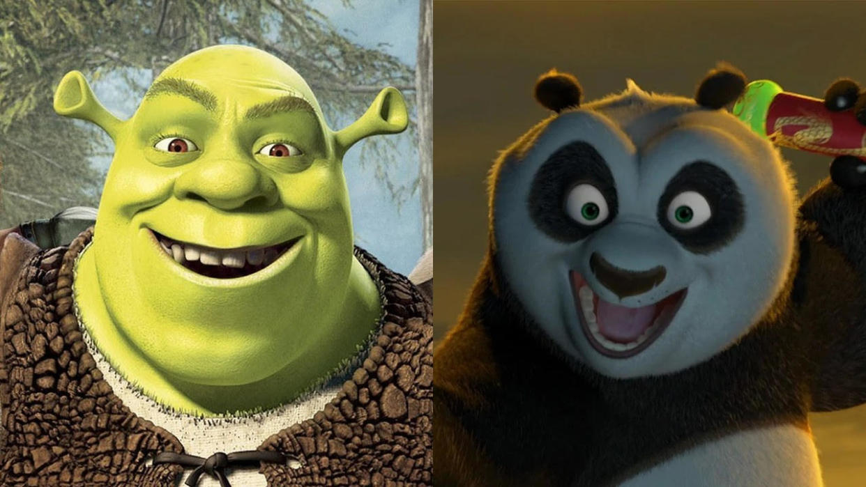  Shrek and Kung Fu Panda 