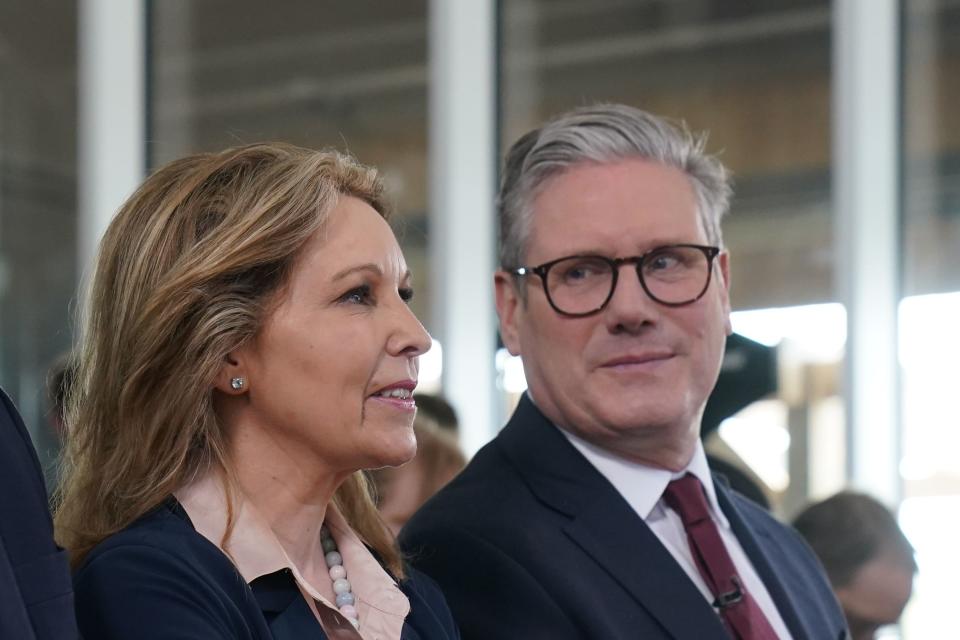 Sir Keir Starmer looked delighted to have Natalie Elphicke on board (PA Wire)