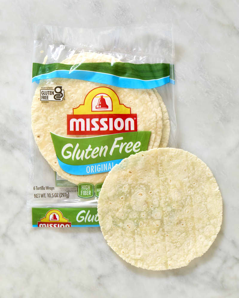 overhead shot of the mission gluten free tortillas