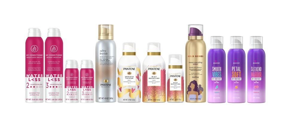 P&G dry conditioner products included in the recall.