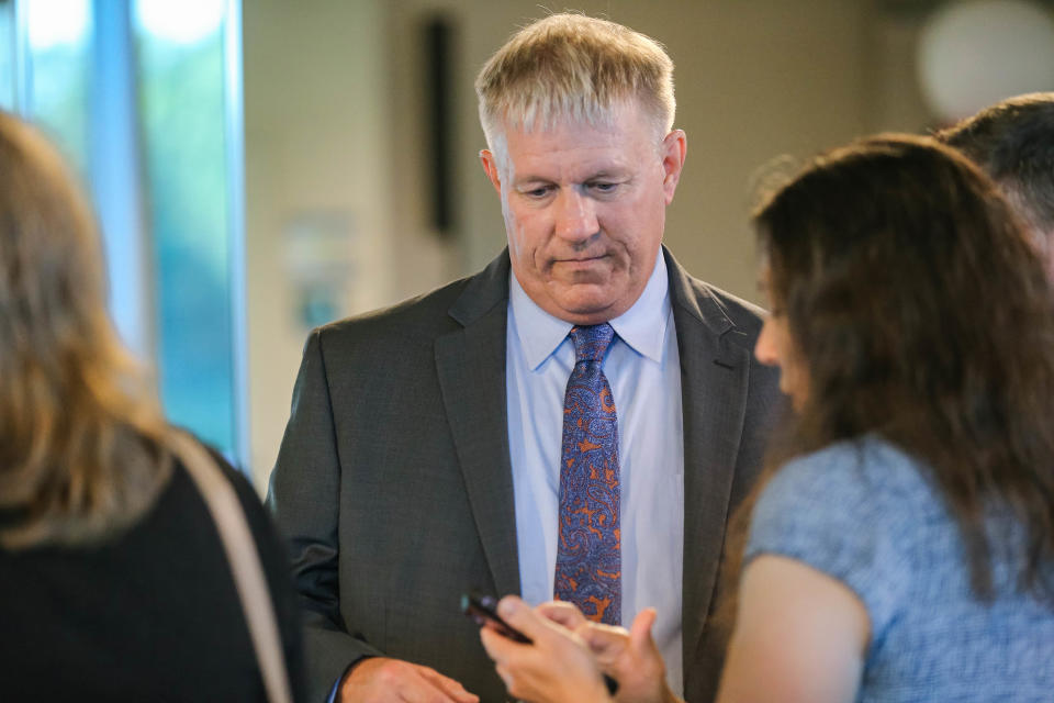 Kevin Calvey, pictured here on June 28, will be in a runoff with Gayland Gieger in the race for Oklahoma County district attorney.