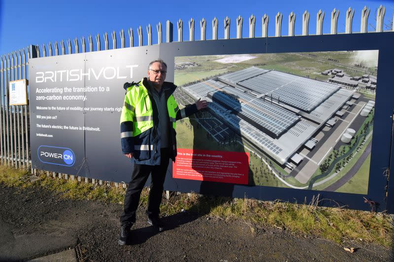 FILE PHOTO: Britishvolt executive chairman Peter Rolton at the site of the company's planned battery plant, in Blyth