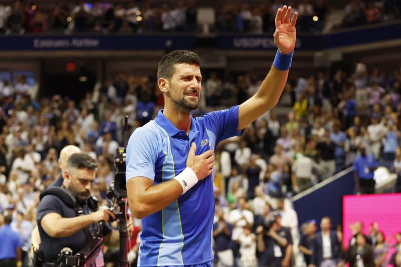 Novak Djokovic of Serbia is the No. 1 seed in the men's singles circuit of the 2024 Australian Open. File Photo by John Angelillo/UPI