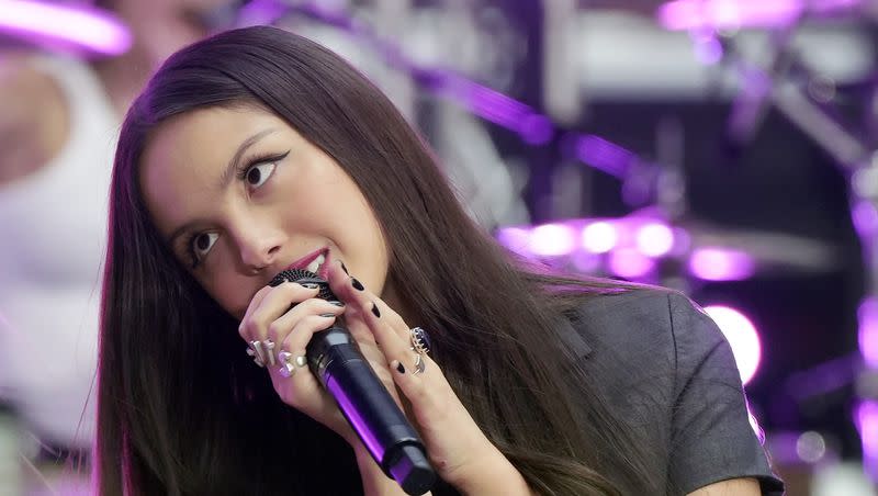 Olivia Rodrigo performs on NBC’s “Today” show at Rockefeller Plaza on Friday, Sept. 8, 2023, in New York.