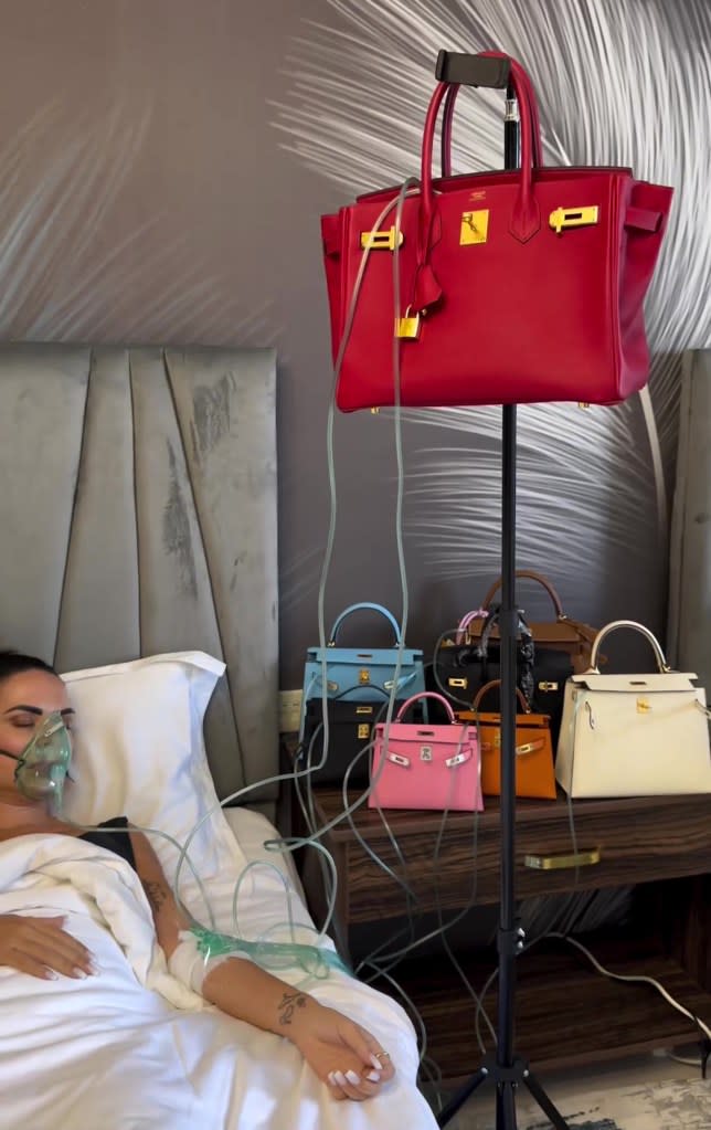 “I need a new wish,” Giulia Nati, 32, wrote on Instagram this week as a caption to a video of her lying in bed with an oxygen mask over her mouth and nose. Jam Press Vid