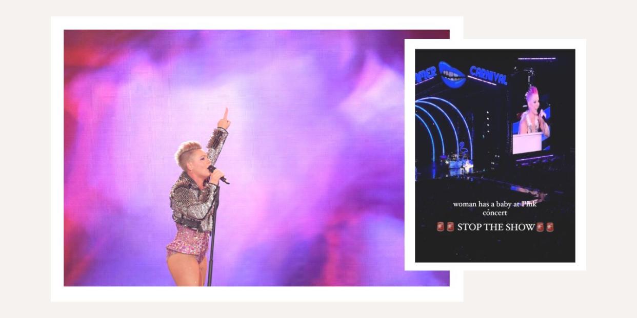 Pink stops concert for woman in labor