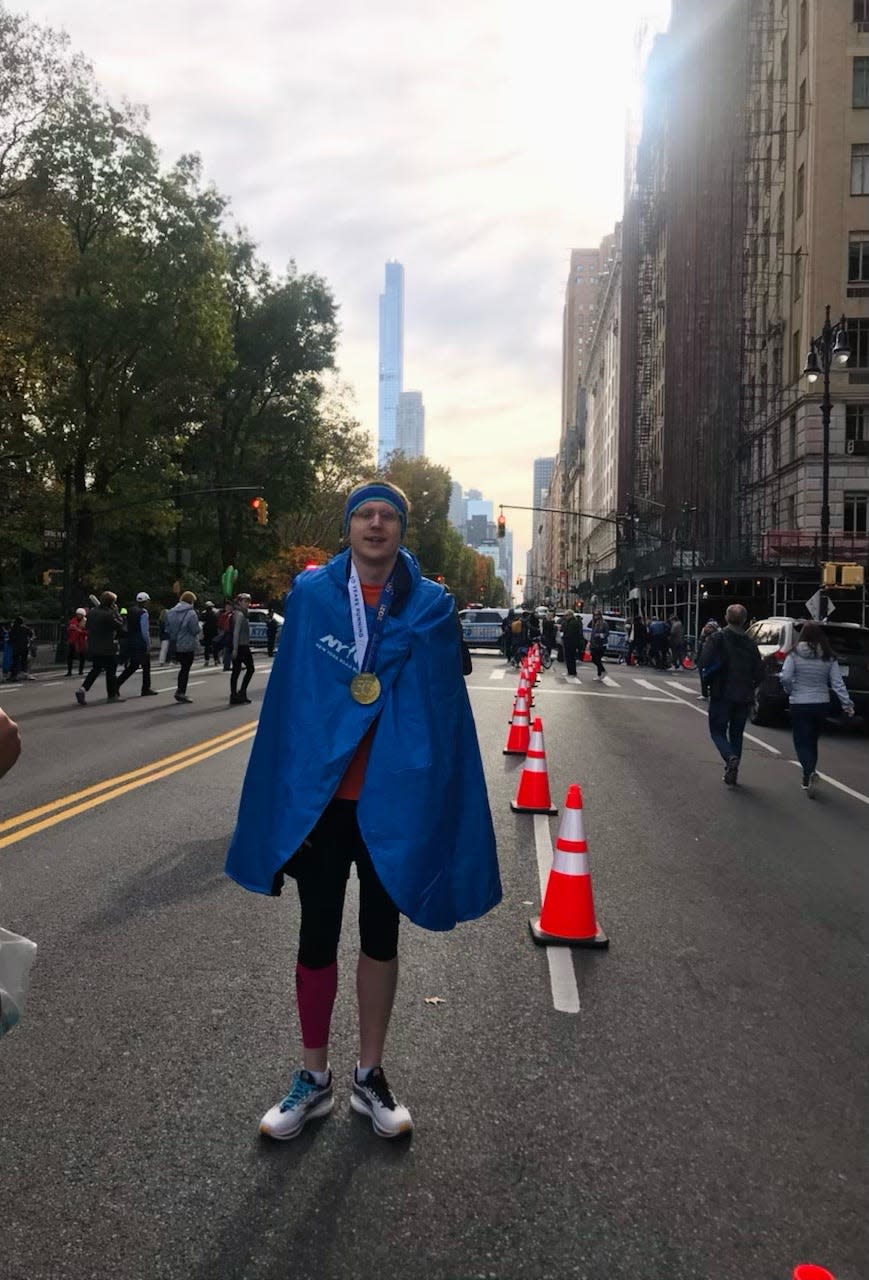 Tyler Treese following the 2021 New York City Marathon.