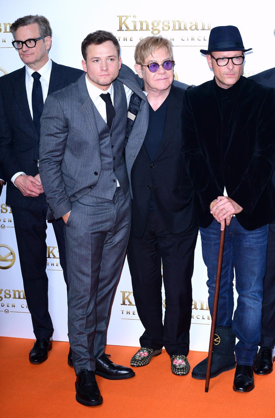 Colin Firth, Taron Egerton, Elton John and director Matthew Vaughan at the Kingsman: Golden Circle premiere (Ian West/PA)