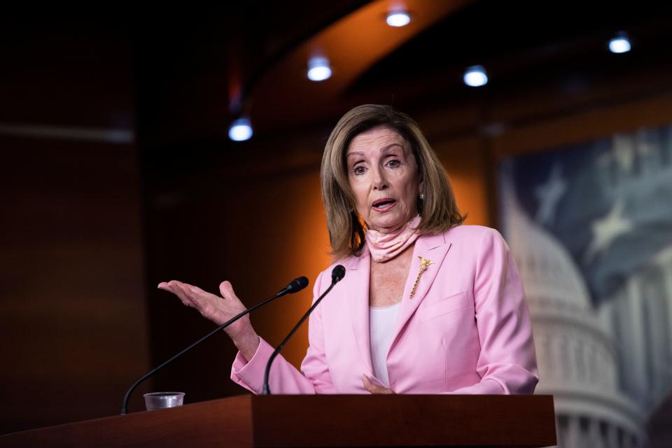 A significant gap between Democrats and Republicans on the cost of the coronavirus stimulus bill makes it unlikely that Congress will act before extra unemployment benefits expire on July 31. (Caroline Brehman via Getty Images)