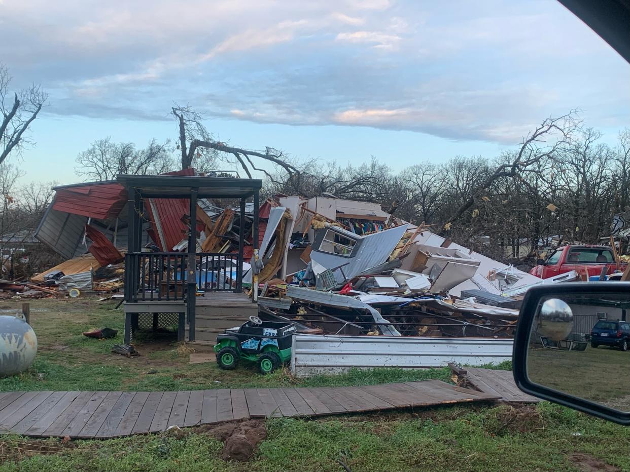 Storms Monday evening caused damage across the state. Western portions of Grayson County received a lot of damage after a tornado touched down in the Gordonville area.