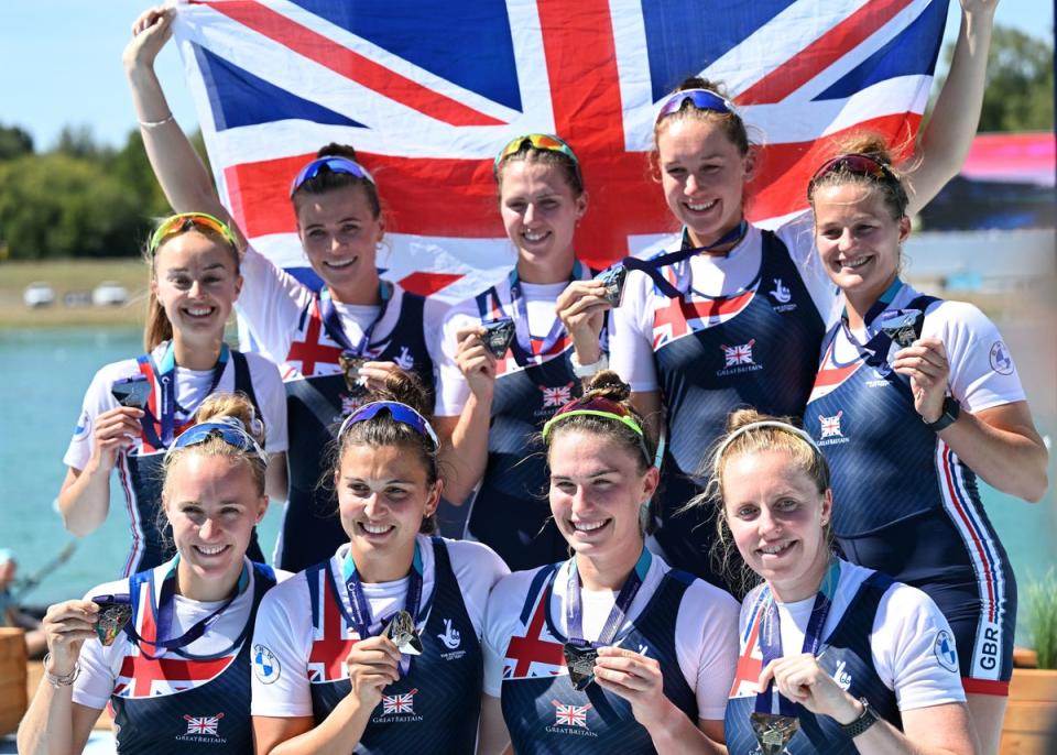 The women’s eight won silver in Munich (PA)