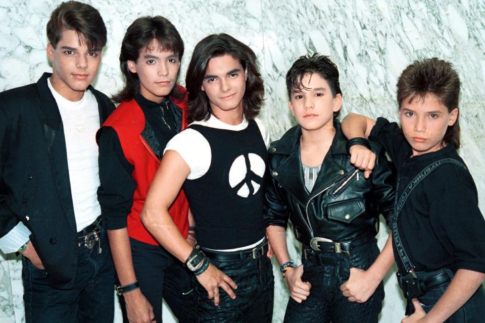 Ricky Martin &amp; Menudo in a circa 1980's file photo in San Juan, Puerto Rico. (Photo by Bolivar Arellano/WireImage)