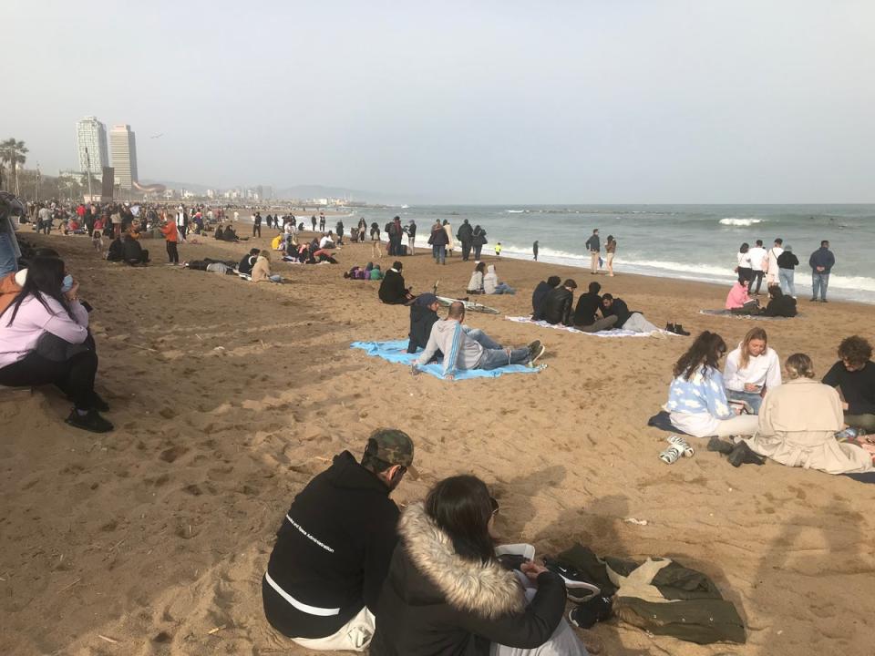 Don’t work on Barcelona beach unless you want a sandy laptop (Ben West)