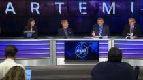 PHOTO: A media briefing on the status of the Artemis I mission on Aug. 29, 2022. (NASA)