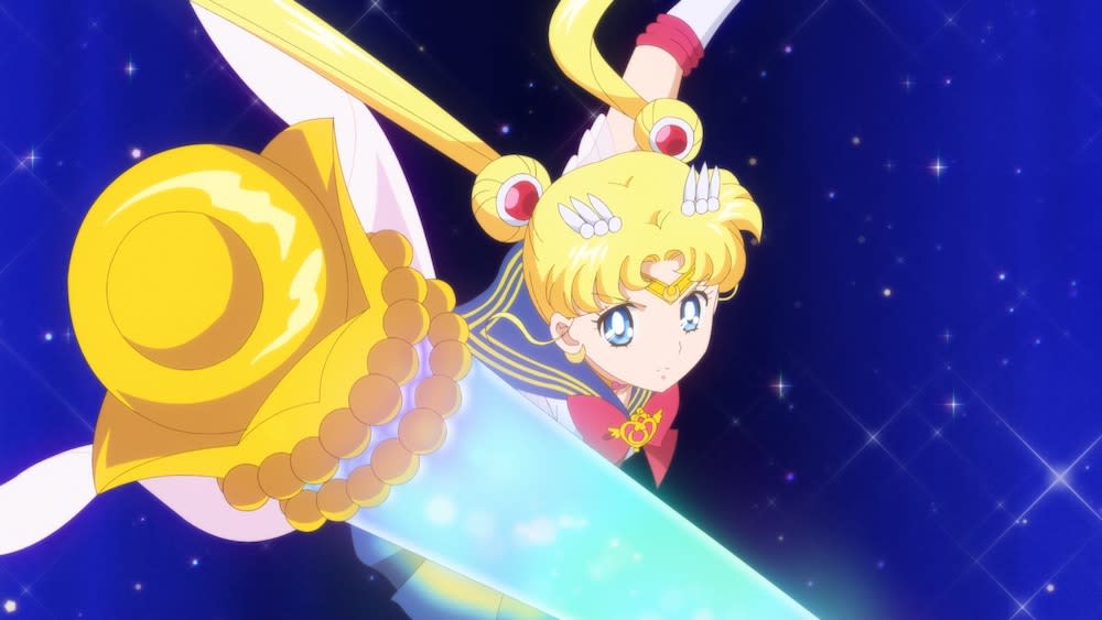 Sailor Moon (Kotono Mitsuishi) uses Moon Gorgeous Meditation in Pretty Guardian Sailor Moon: The Movie (Netflix)