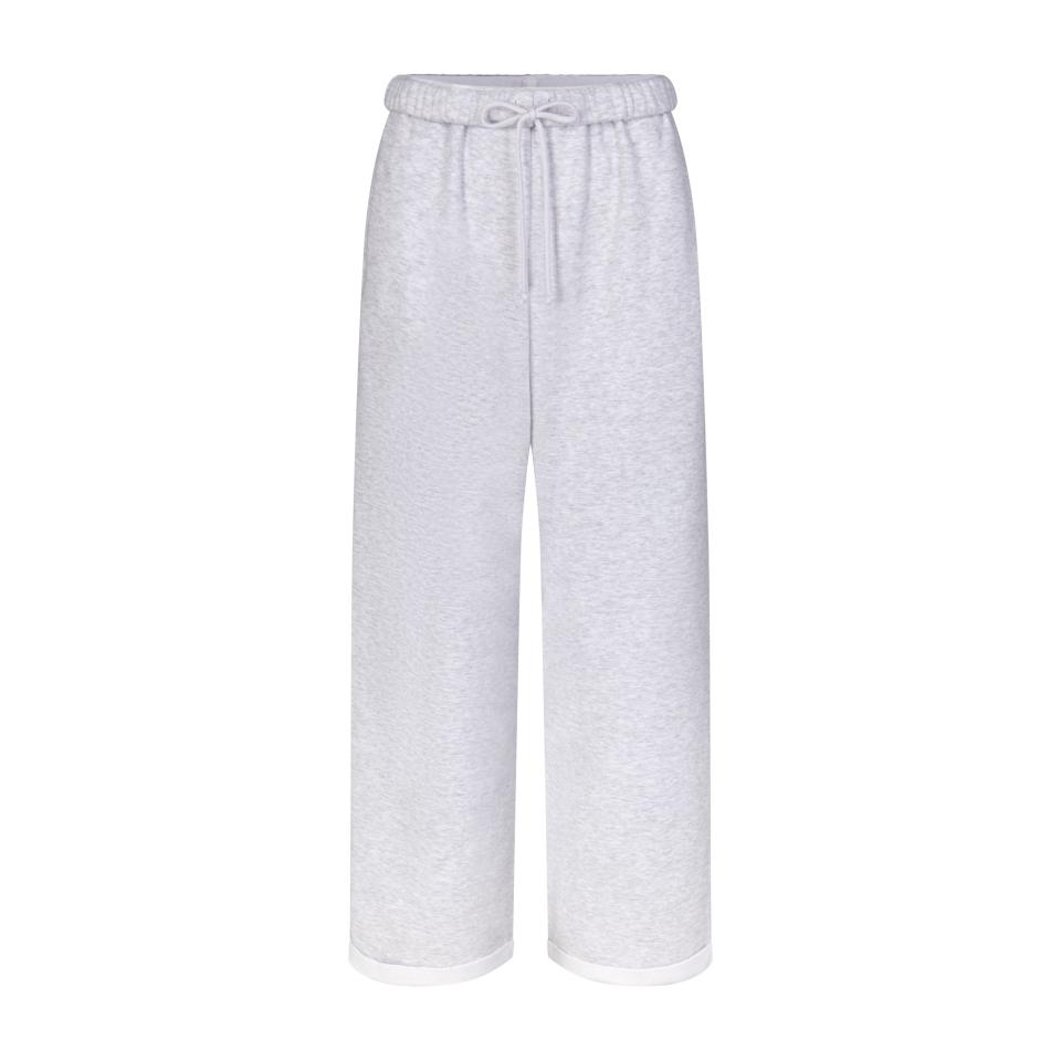 Cotton Fleece Classic Straight Leg Pant | Light Heather Grey