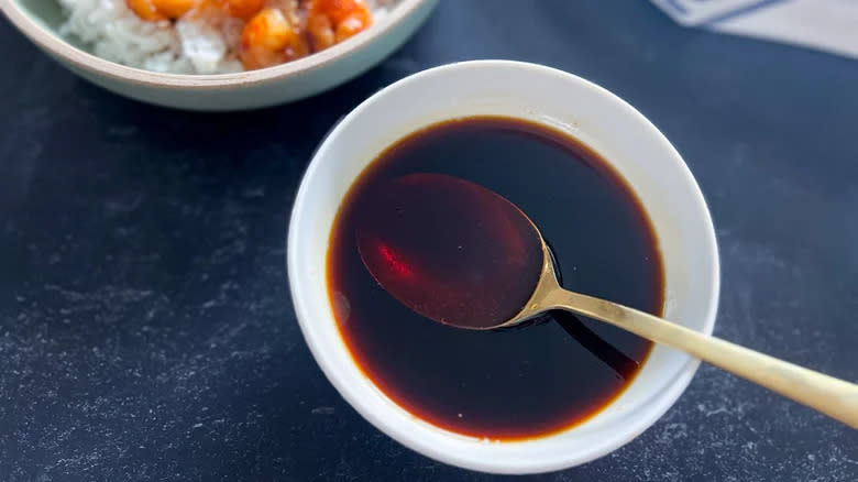 Bowl of teriyaki sauce