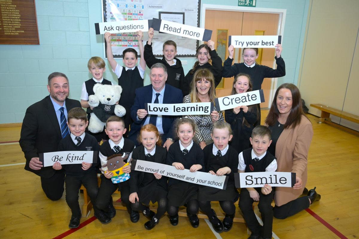 Pupils and staff at St Ignatius' Primary in Wishaw <i>(Image: North Lanarkshire Council)</i>