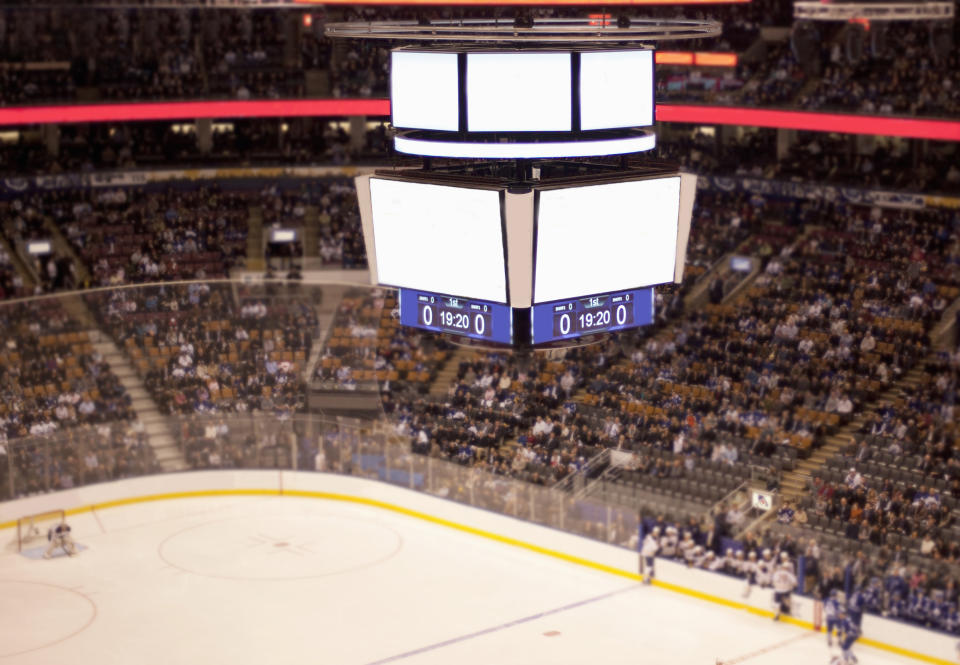 a hockey arena