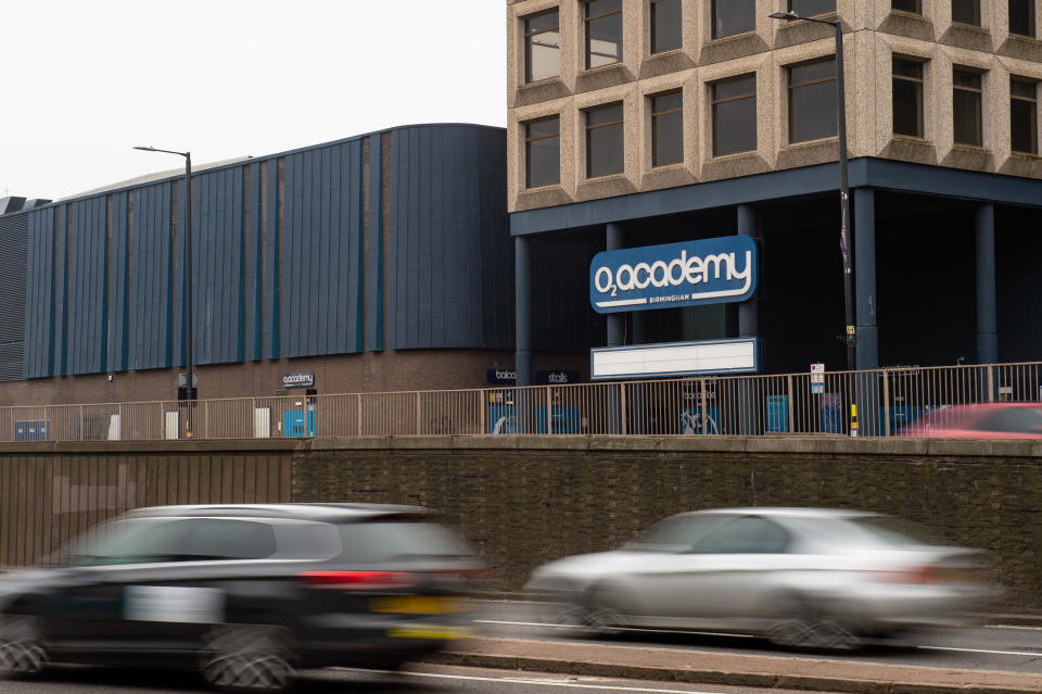 The incident happened at the O2 Academy in Birmingham. (Getty)