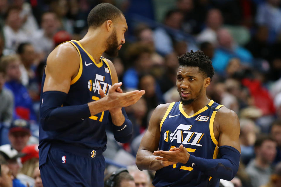 How will the soured relationship between Rudy Gobert and Donovan Mitchell manifest itself on the court? (Jonathan Bachman/Getty Images)