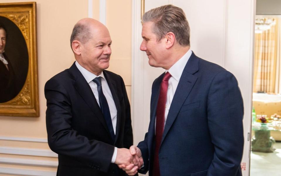 Keir Starmer meeting German Chancellor Olaf Scholz