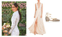 <p>A classic wedding no longer needs to take place in a church. Case in point, Jamie Chung’s fairytale wedding to Brian Greenberg. She looked classically stunning in her lace bridal gown. The perfect shoes for the modern-classic bride — why not try a pair of flats? After all, heels and sand are not the best pairing! <i>Photo: Martha Stewart Weddings</i></p>