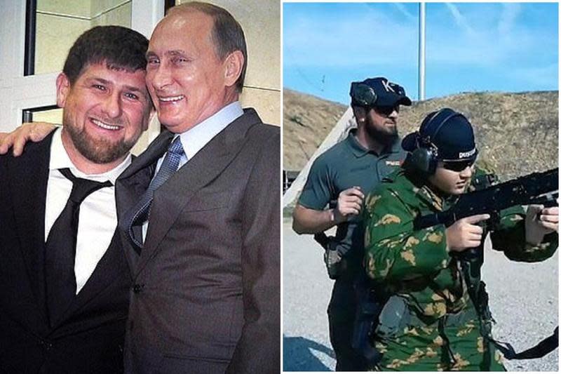 挺普丁到底！車臣總統3未成年兒已知射炮，被老爸送前線打烏克蘭。（翻自《每日郵報》）