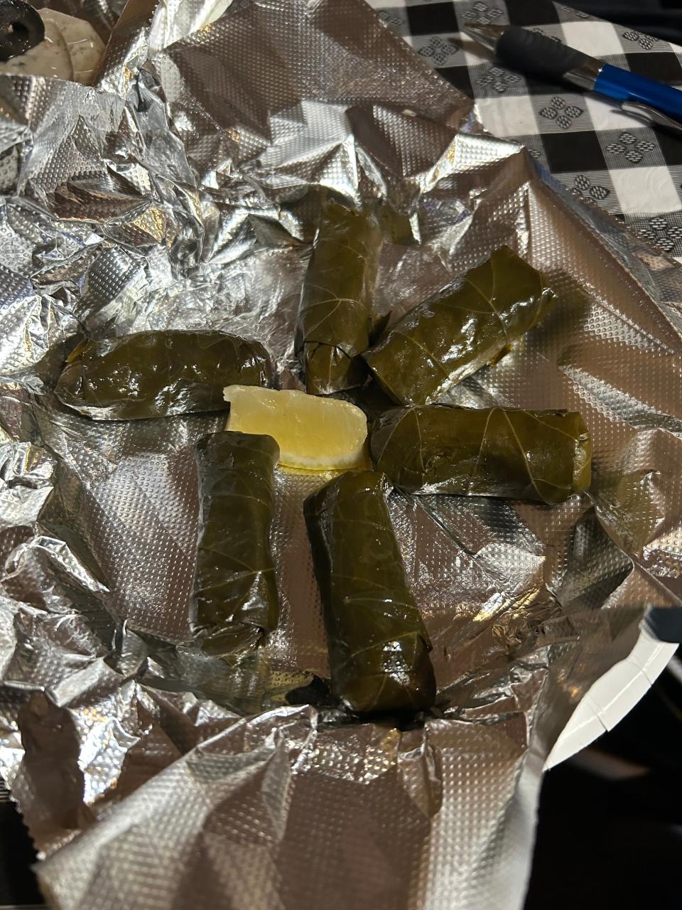 Vegetarian dolmades at Mid-East Cafe and Restaurant in Akron.
