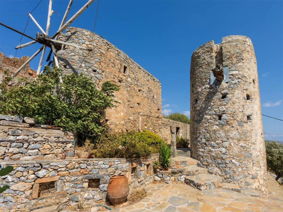 Rustic Traditional Windmill in Nikithianos, Greece