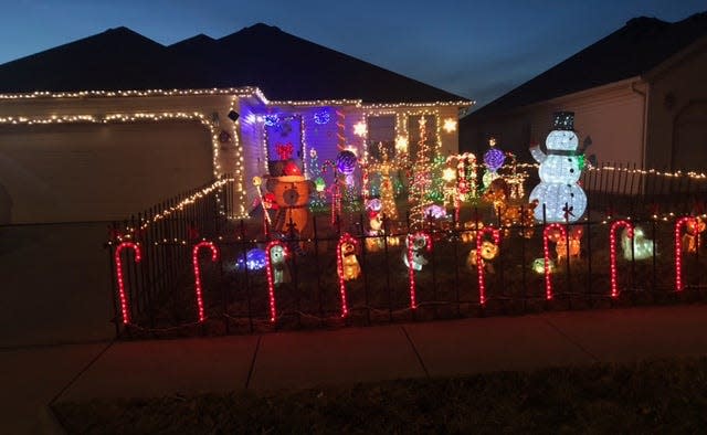 Christmas decorations at Sherry and Todd Mullet's house at 1135 S. Brown Ave. in 2023.