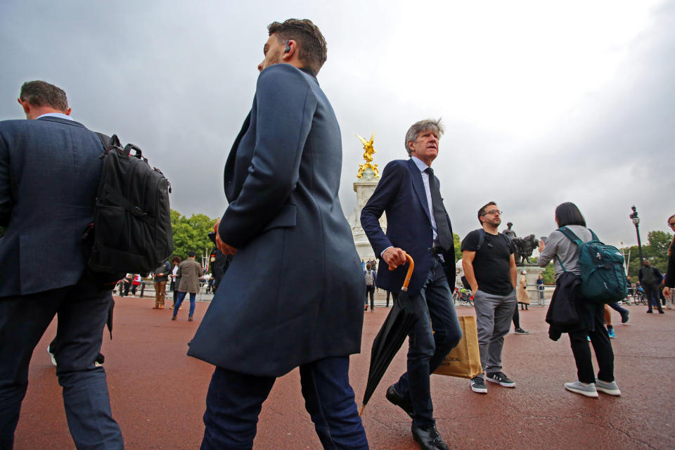 Queen Buckingham Palace Reaction (Susannah Ireland for NBC News)