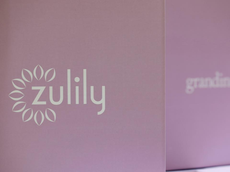 A Zulily logo is displayed at the QVC Studio Park in West Chester, Pennsylvania