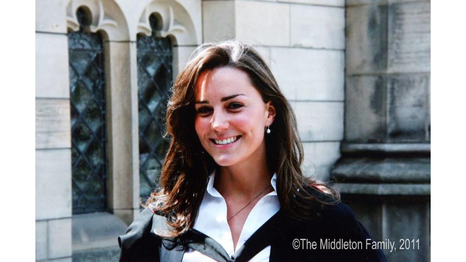 Kate Middleton on her graduation day, St. Andrews University, June 2005