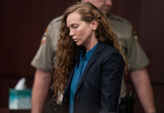 <p>Mikala Compton/Austin American-Statesman/AP, Pool</p> Kaitlin Armstrong enters the courtroom to hear the verdict on her murder trial at the Blackwell-Thurman Criminal Justice Center on November 16, 2023.