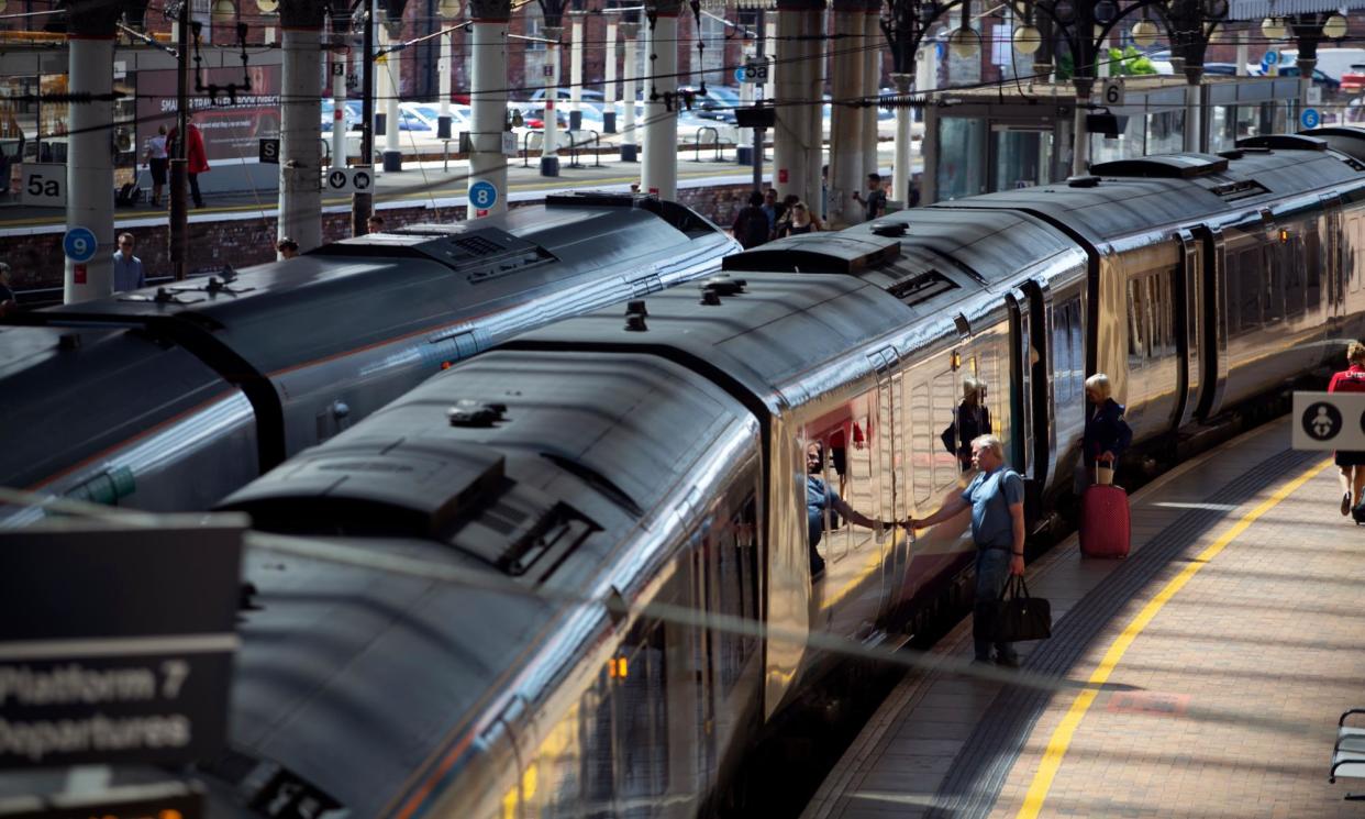 <span>Unions have urged a windfall tax on the dividends, describing the financing of trains as a ‘racket’ without risk to the leasing firms.</span><span>Photograph: Richard Saker/The Guardian</span>