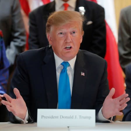 FILE PHOTO: U.S. President Trump talks about the U.S.-Mexico border during fundraising roundtable in San Antonio, Texas